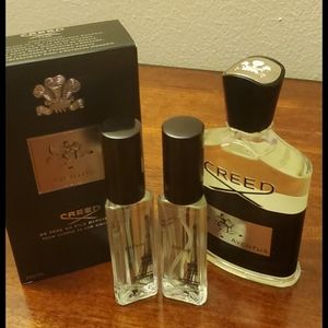 Two 25ml bottles of Creed Aventus batch# A4218B01